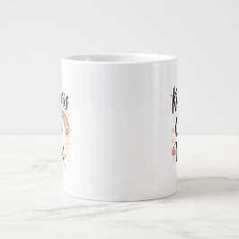 Taza De Café Gigante Cita de arcoíris de magia queer amabilidad LGBTQ+