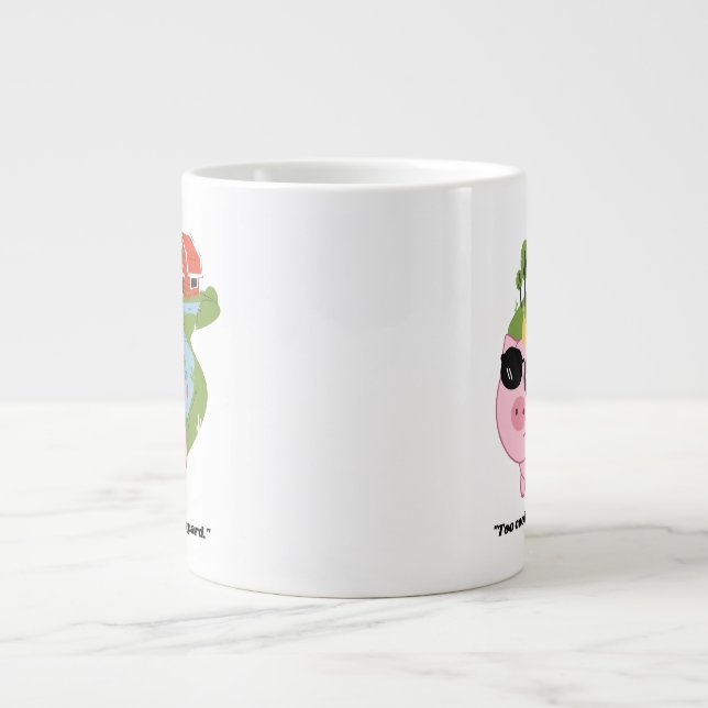 Taza De Café Gigante cita de cerdo: (Frente)