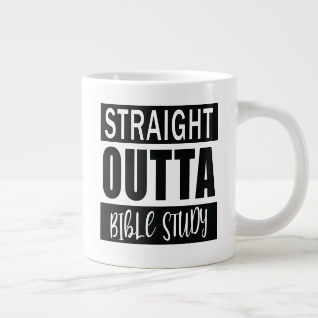Taza De Café Gigante Cita de estudio de la Biblia graciosa cristiana (Derecha)