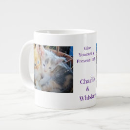 Taza De Café Gigante Cita de foto de gatitos