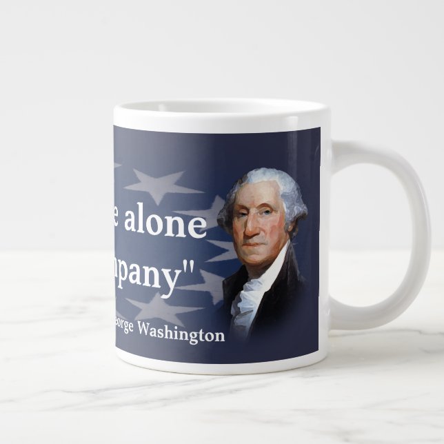 Taza De Café Gigante Cita de George Washington sobre mala compañía (Derecha)