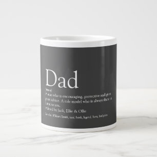 Taza De Café Gigante Cita divertida de definición de papá
