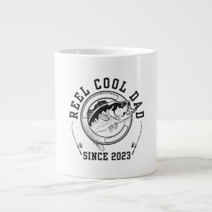 Taza De Café Gigante Cita Divertida de Pesca Carrete Genial Papá Desde