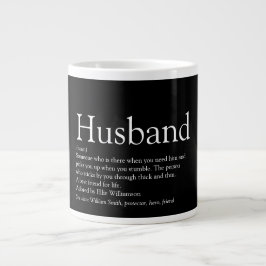 Taza De Café Gigante Cita divertida para el mejor esposo del mundo blan