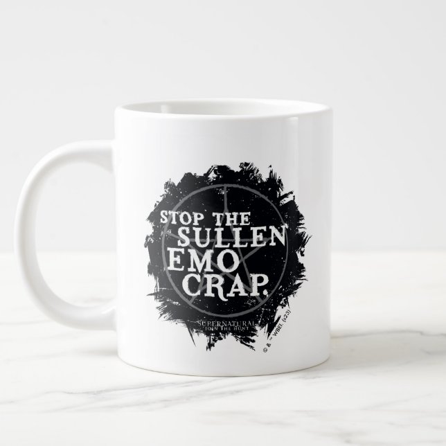 Taza De Café Gigante Cita "Emo" sobrenatural (Izquierda)