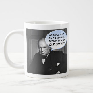 Taza De Café Gigante Cita humorística del café de Winston Churchill