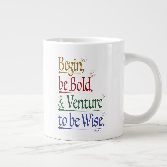 Taza De Café Gigante Cita mágica de horace Jumbo Mug (Derecha)