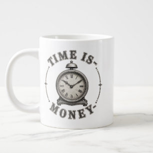 Taza De Café Gigante Cita Motivacional Reloj de Alarma Vintage El Tiemp