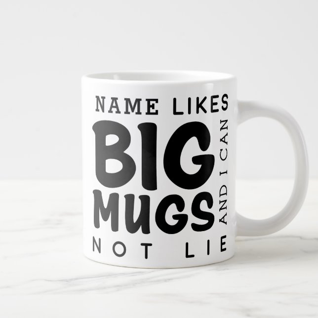 Taza De Café Gigante Cita personalizada de Big Mug (Derecha)