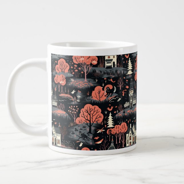 Taza De Café Gigante Ciudad de Halloween 4 (Izquierda)
