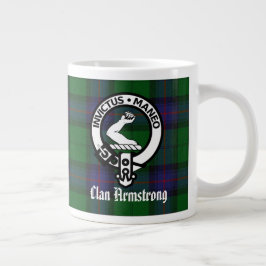 Taza De Café Gigante Clan Armstrong Escudo Badge y Tartán