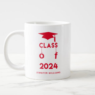 Taza De Café Gigante Clase de 2020 - Graduación roja