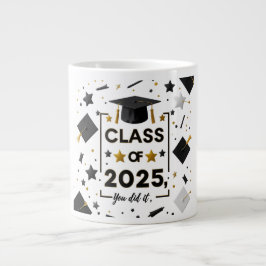 Taza De Café Gigante Clase de 2025 Jumbo Graduation Mug