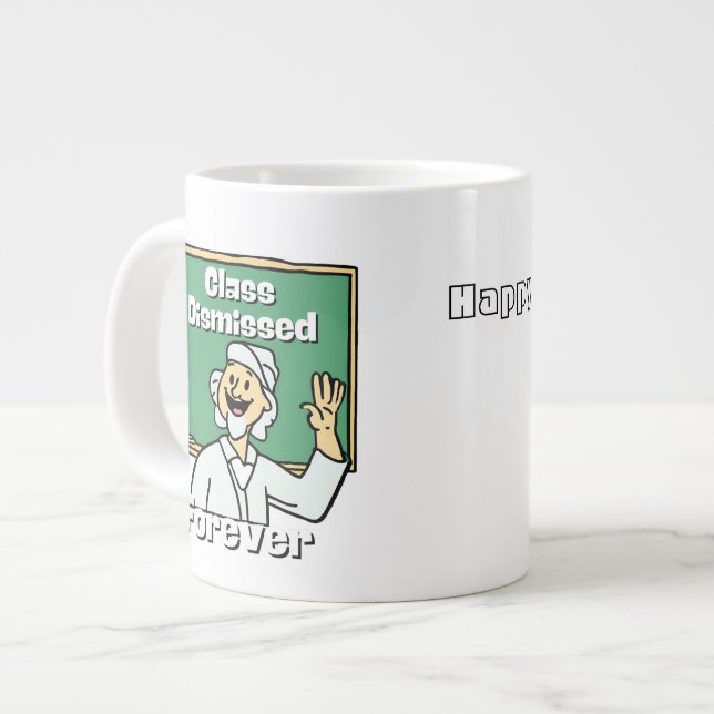 Taza De Café Gigante Clase de profesor despedido por siempre (Izquierda)