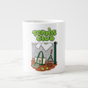 Taza De Café Gigante Clásico Gráfico Deportivo Club de Tenis – Verde Te