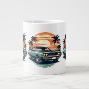 Taza De Café Gigante Clásico Muscularmente Car Retro Estilo Vintage
