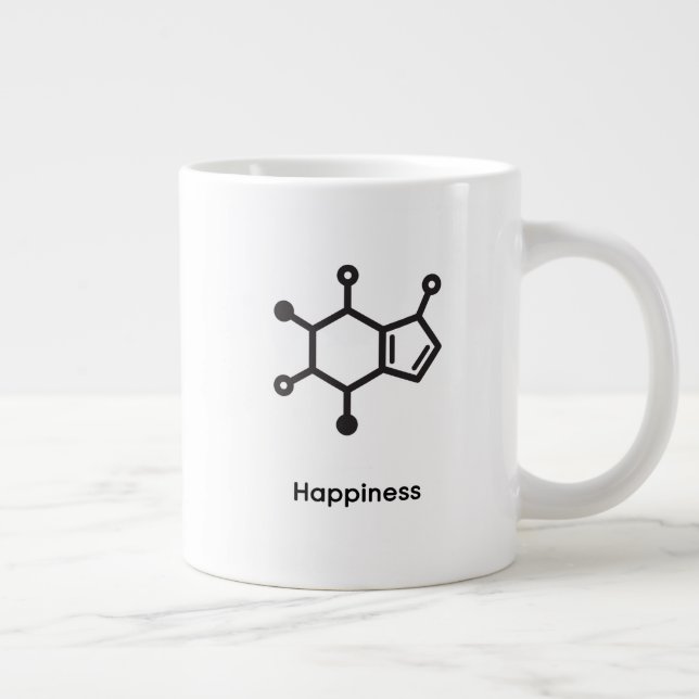 Taza De Café Gigante Classic Mug - Caffeine = Happiness (Derecha)