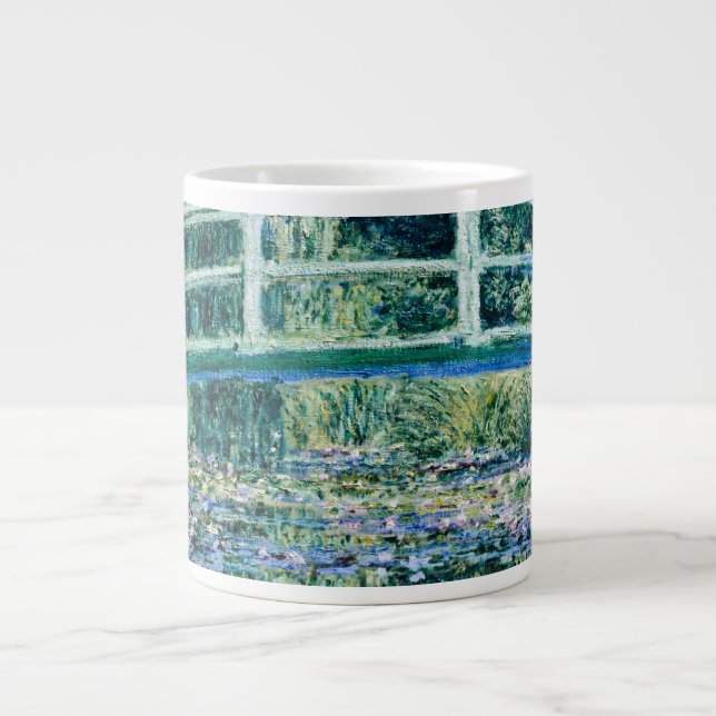 Taza De Café Gigante Claude Monet - Nieves Y Puente Japonés (Frente)