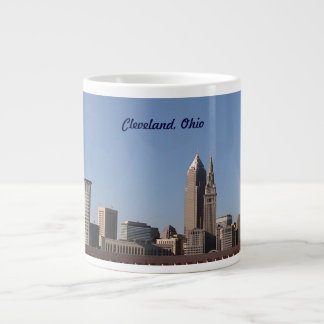Taza De Café Gigante Cleveland, OH Blue Skyline Jumbo Specialty Mug