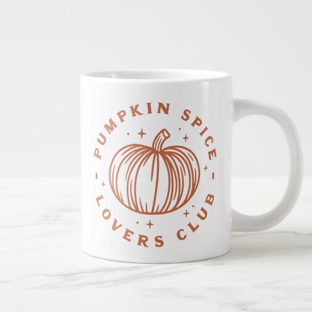 Taza De Café Gigante Club de amantes de las especias de calabaza (Derecha)
