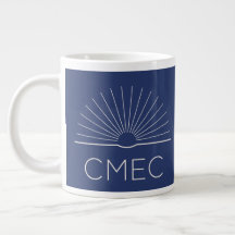 Taza de café gigante CMEC - 20 oz, azul marino con