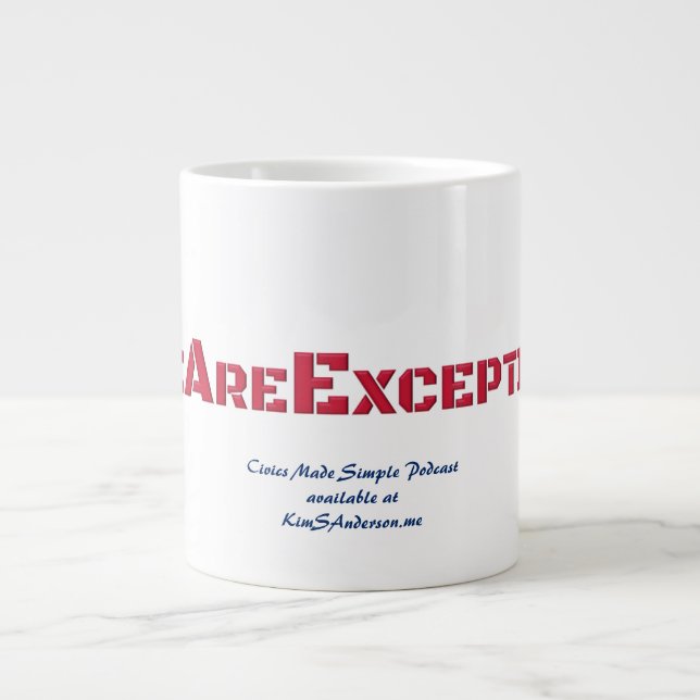 Taza De Café Gigante CMS Coffee Mug Tamaño Jumbo (Frente)