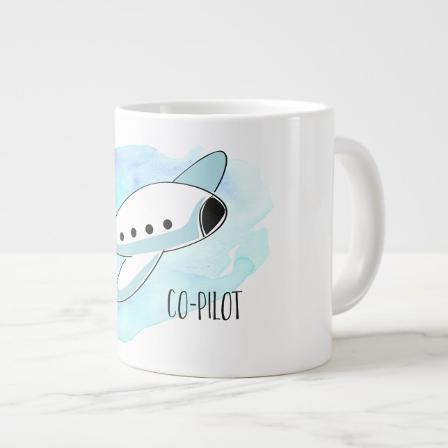 Taza De Café Gigante Co-piloto con avión (Derecha)