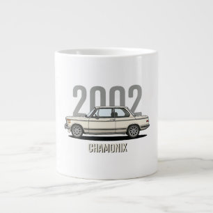 Taza De Café Gigante Coche Clásico BMW 2002 Chamonix Blanco