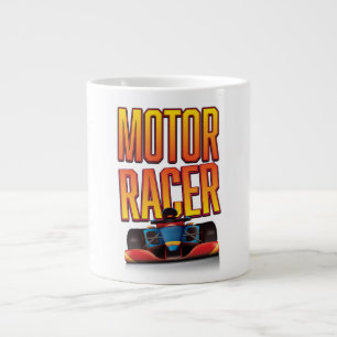 Taza De Café Gigante Coche de carreras de motor
