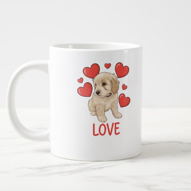 Taza De Café Gigante Cockapoo Love (Izquierda)