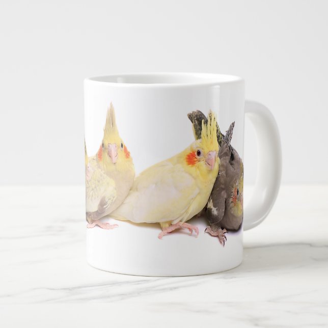 Taza De Café Gigante Cockatiels (Derecha)