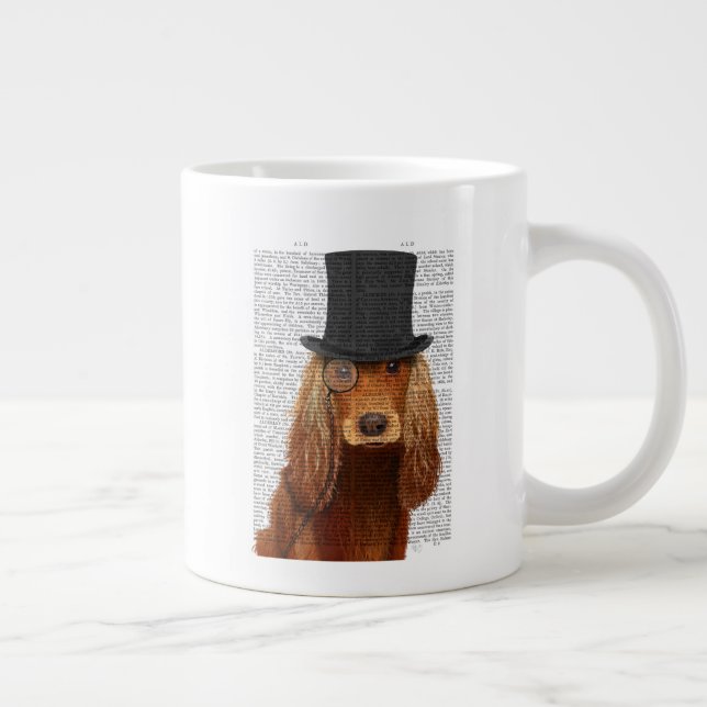 Taza De Café Gigante Cocker Spaniel, Hound formal y Gorra (Derecha)