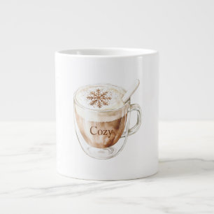 Taza De Café Gigante Cocoa Aconchante Copo de Nieve