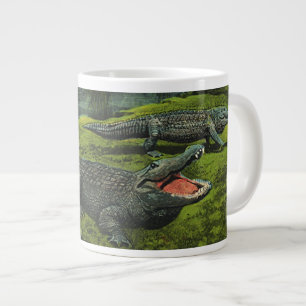 Taza De Café Gigante Cocodrilos vintage, animales Reptiles de la Vida M