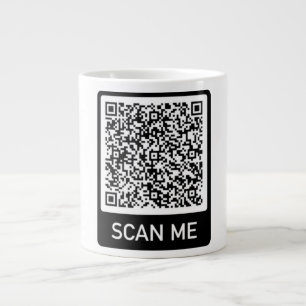Taza De Café Gigante Código QR - Escanear Mug Personalizado Profesional