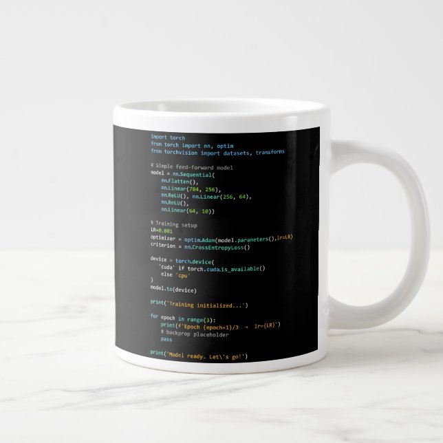 Taza De Café Gigante Coding Humor - Developer Logic and Tech Life (Derecha)