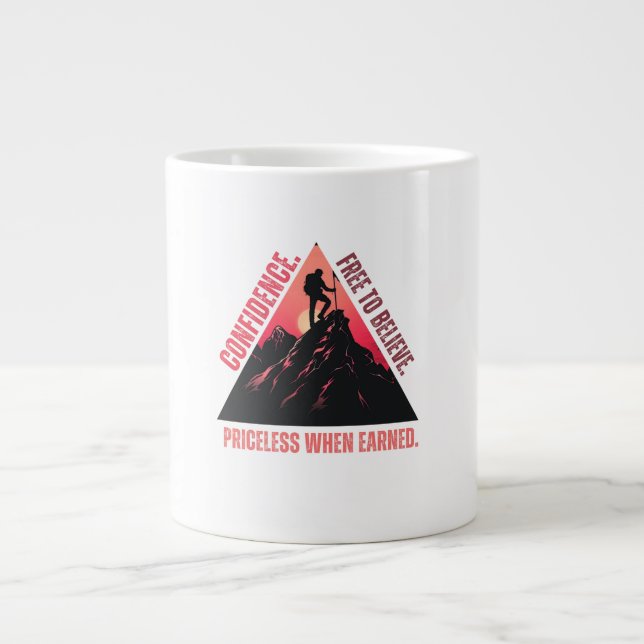 Taza De Café Gigante Coffee de confianza Mug-Inspirador (Frente)