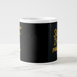 Taza De Café Gigante Coffee divertido Mug-First bebo el café