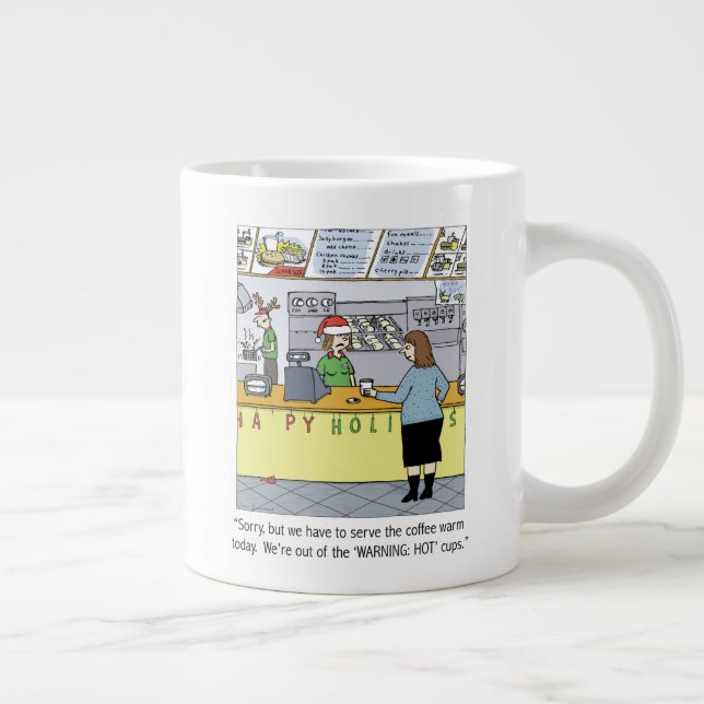 Taza De Café Gigante Coffee Holiday cálido - Personalizado de Navidades (Derecha)
