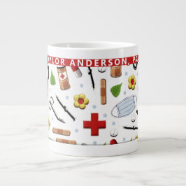 Taza De Café Gigante Coffee Mug, asistente médico personalizado