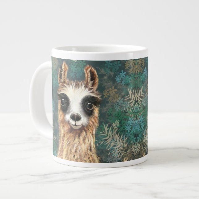 Taza De Café Gigante Coffee Mug de Llama Graciosa (Izquierda)
