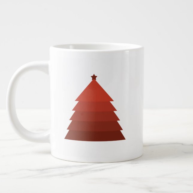 Taza De Café Gigante Coffee Mug gigante del árbol de Navidad rojo (Izquierda)