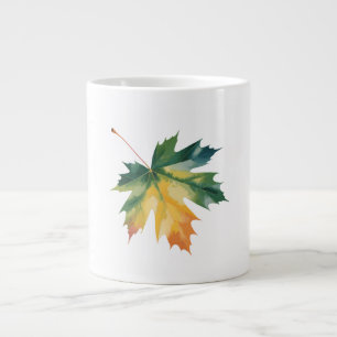 Taza De Café Gigante Cojín decorativo personalizable de hoja de arce de