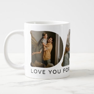 Taza De Café Gigante Colage de fotos de carta para el Día del Padre