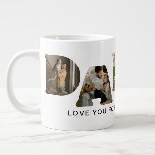 Taza De Café Gigante Colage de fotos de PAPÁ
