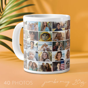 Taza De Café Gigante Colaje de 40 fotos - imágenes pequeñas
