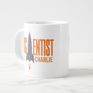 Taza De Café Gigante Colas de nombres personalizados de Rocket Scientis