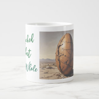 Taza De Café Gigante Colección de Huevos Agrietados pero Todavía Entero