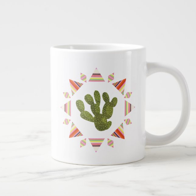 Taza De Café Gigante Colección de Llamarama | Cactus Circle (Derecha)
