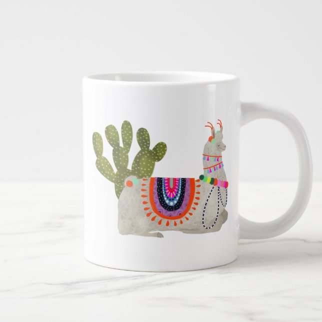 Taza De Café Gigante Colección de Llamarama | Llamas sonrientes (Derecha)